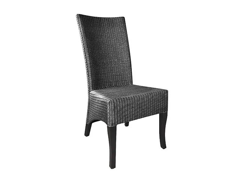 Chaise en loom et acajou Adlon