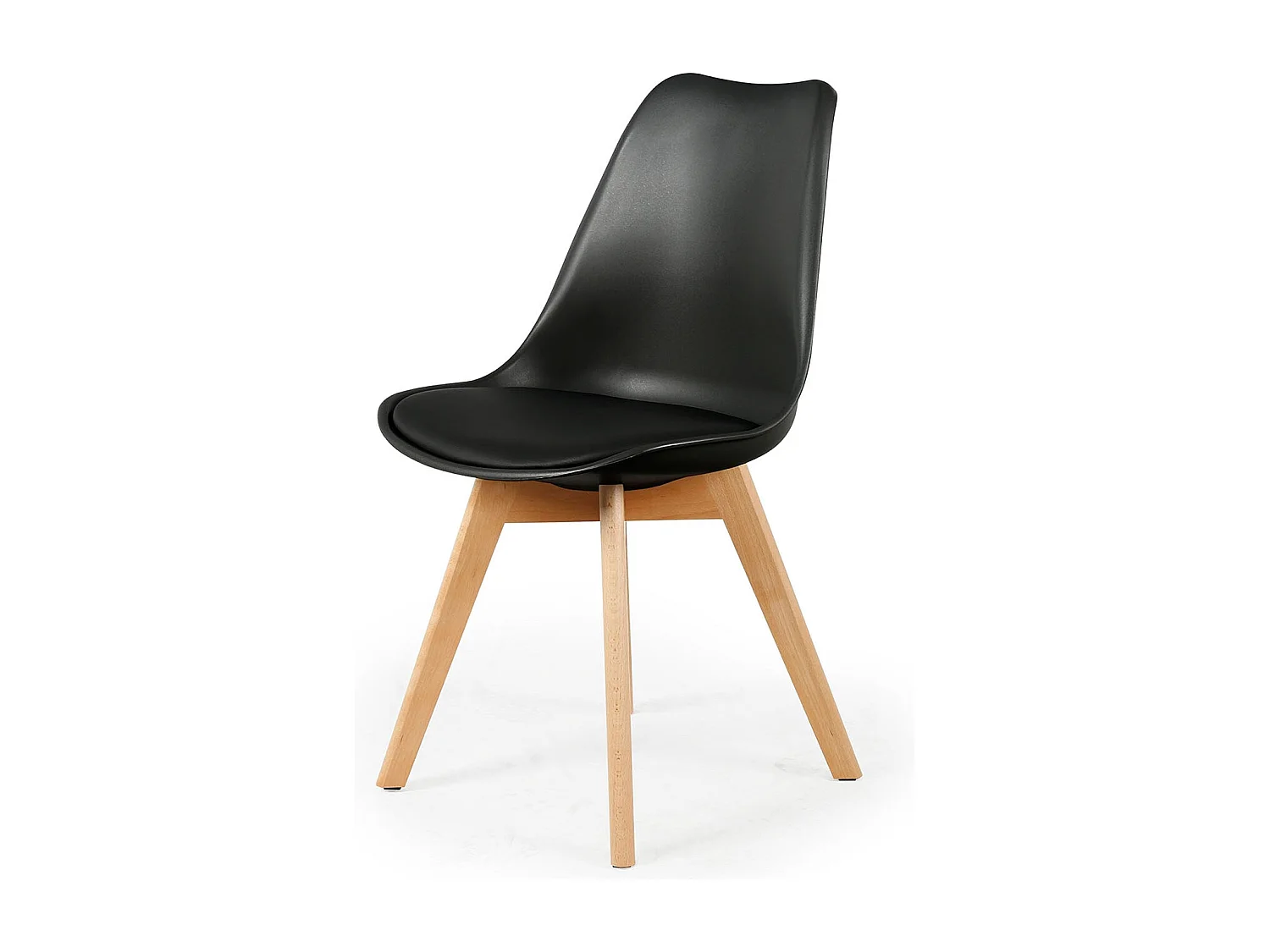 Chaise scandinave avec assise rembourrée