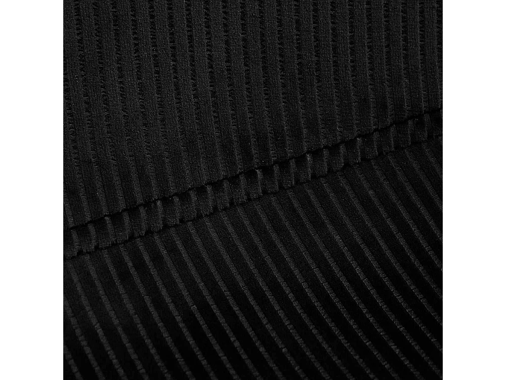 Chaise Velours Cotele Giulia Noir - Lot De 4 Noir