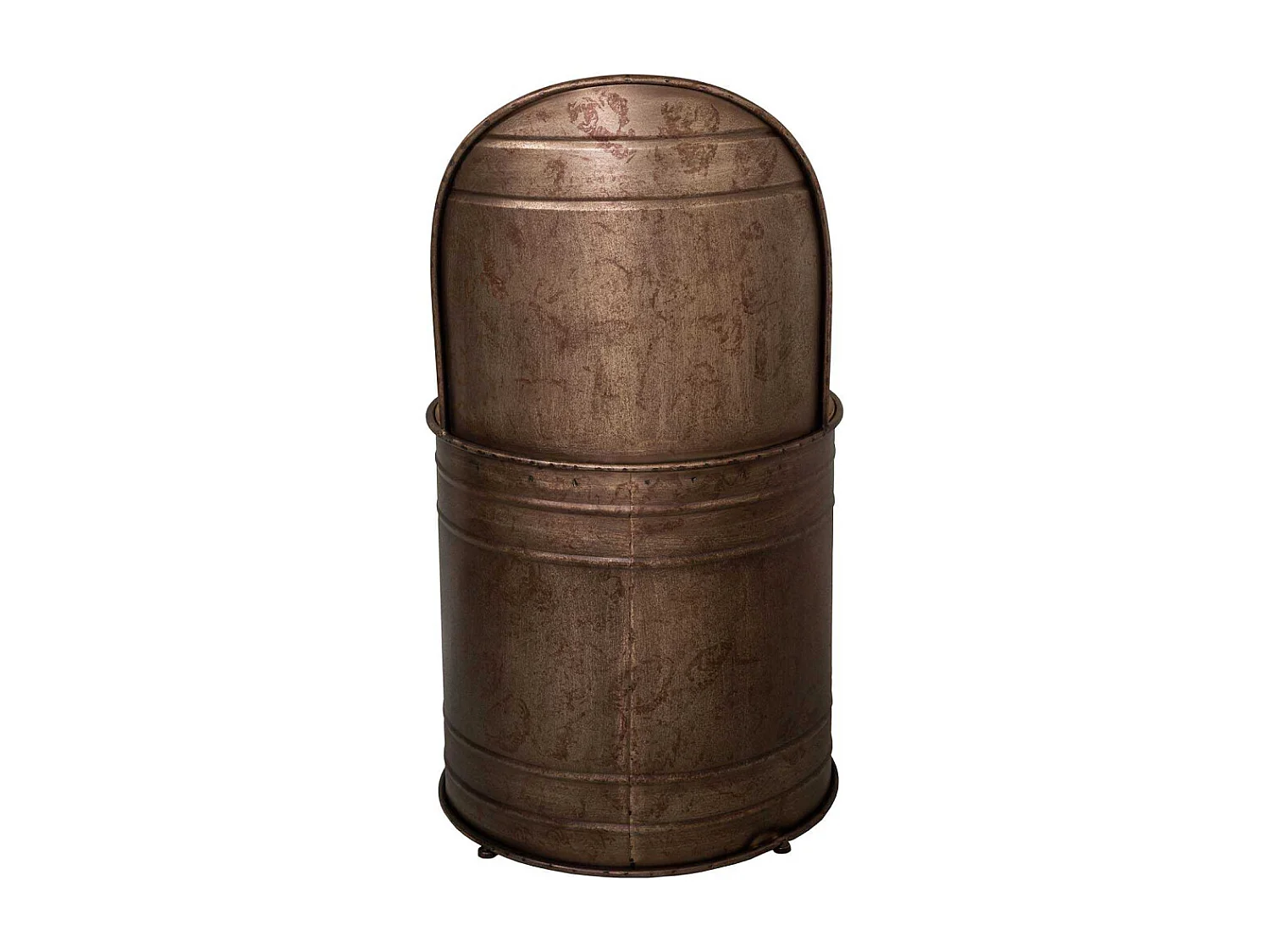 Fauteuil bidon assise en bois