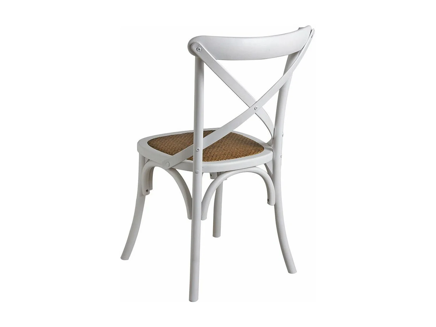 Bistrostuhl aus Birkenholz und Rattan