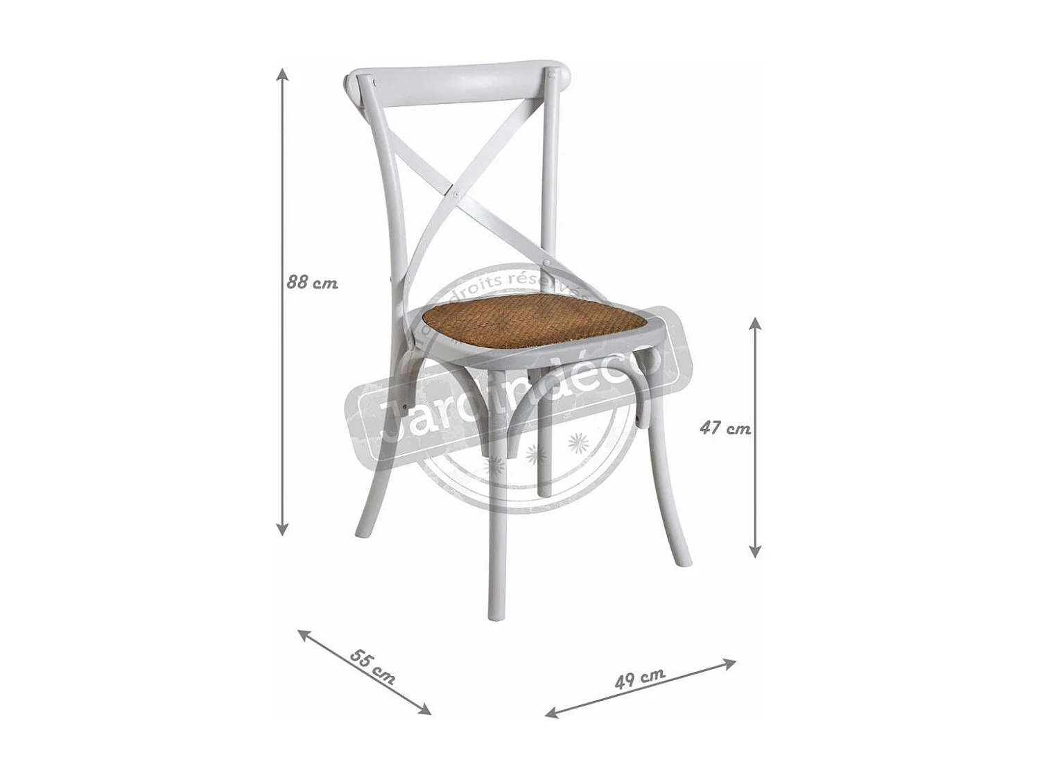 Bistrostuhl aus Birkenholz und Rattan