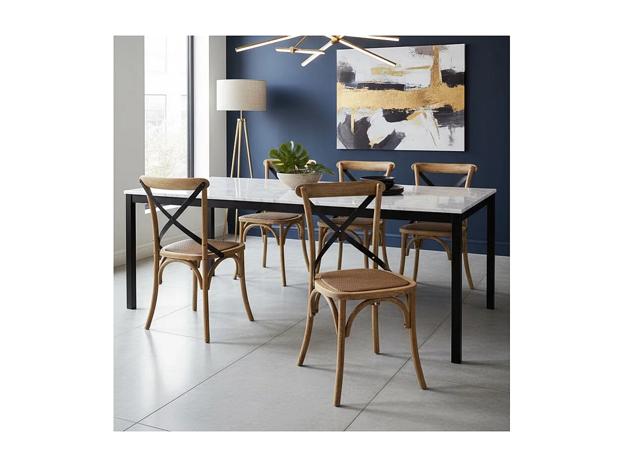 Chaise bistrot en hêtre vieilli unitaire