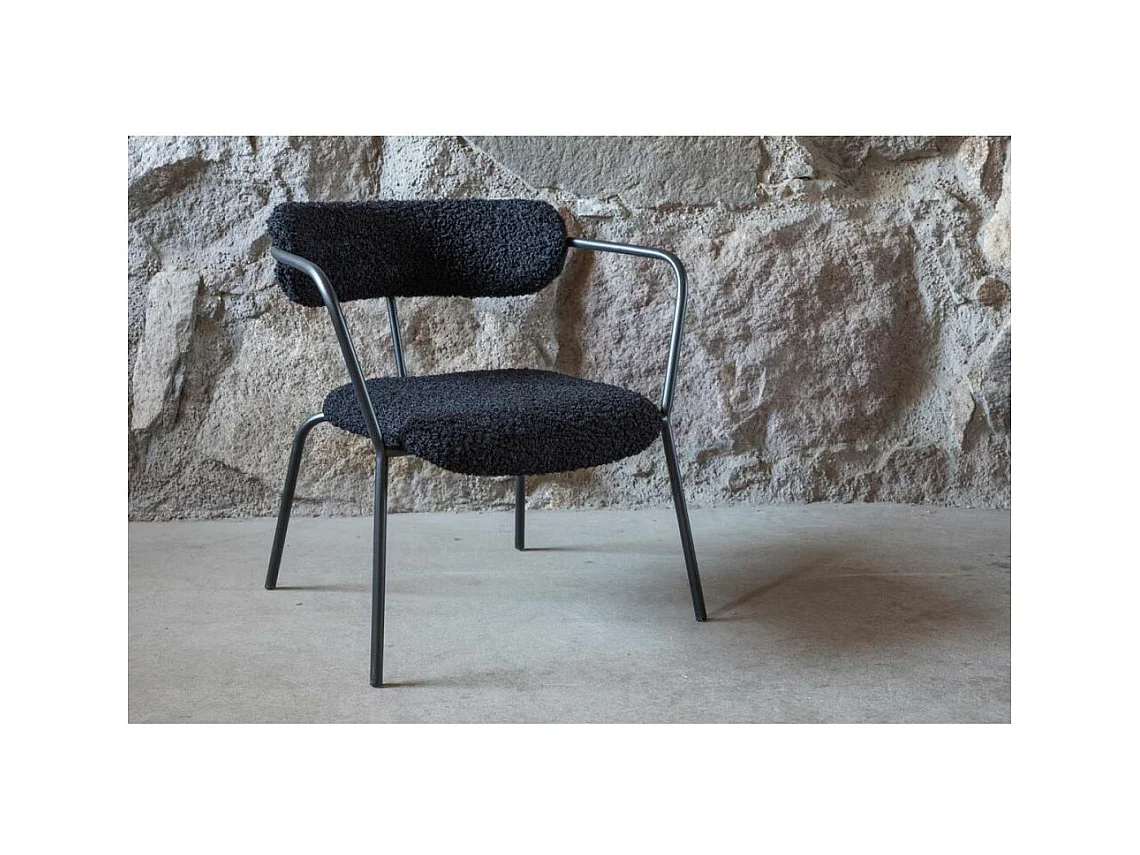 Sessel aus Polyester und Stahl Duffy