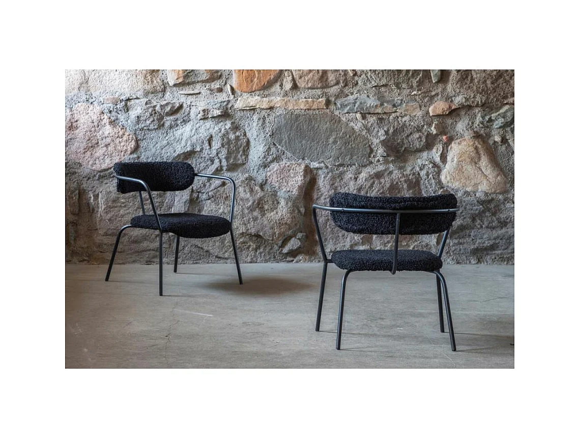 Sessel aus Polyester und Stahl Duffy