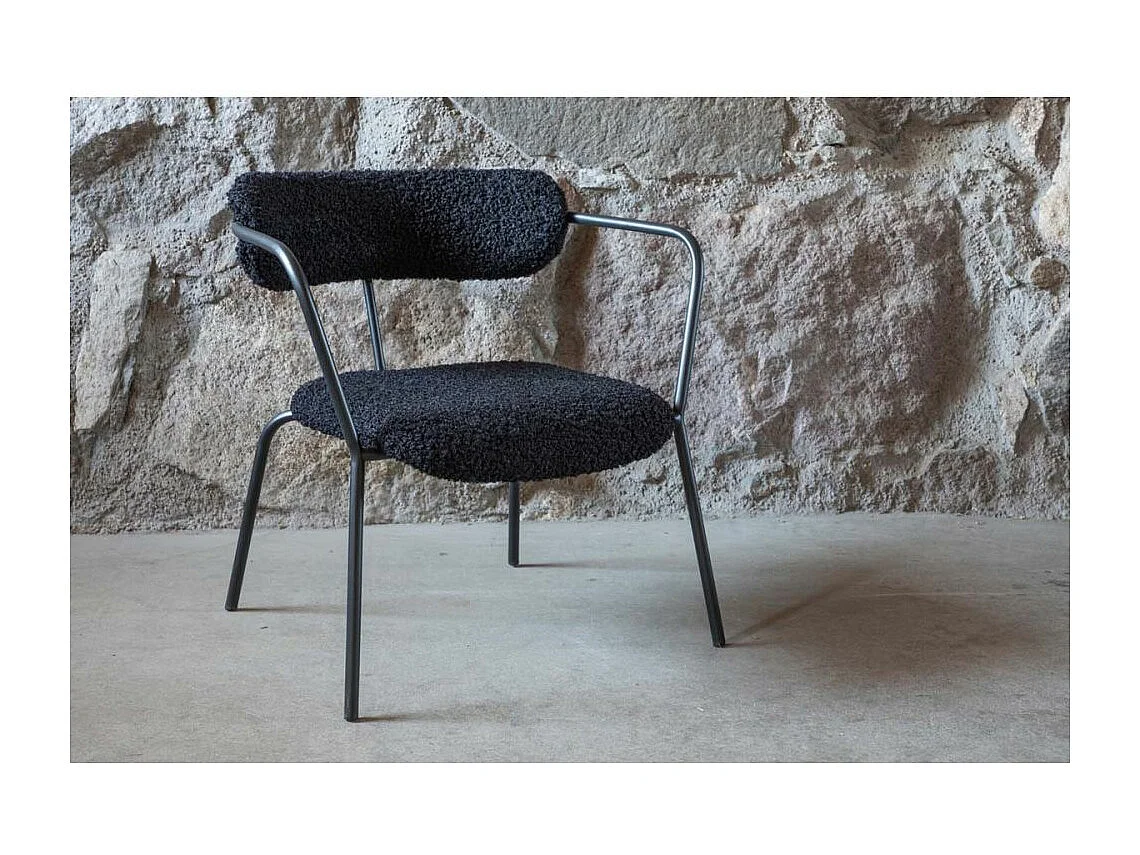 Sessel aus Polyester und Stahl Duffy