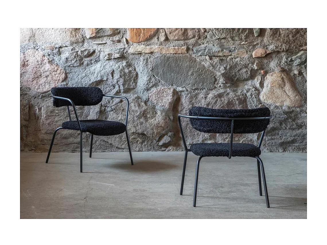 Sessel aus Polyester und Stahl Duffy