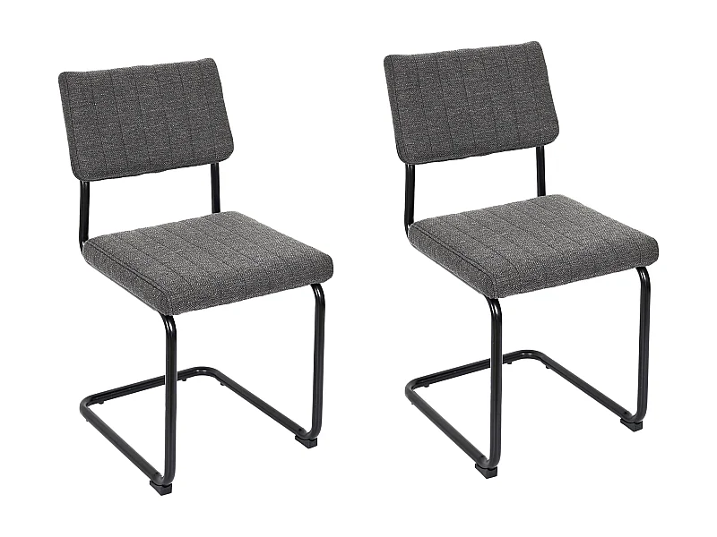 Chaise Alban Gris Chine - Lot De 2 Gris