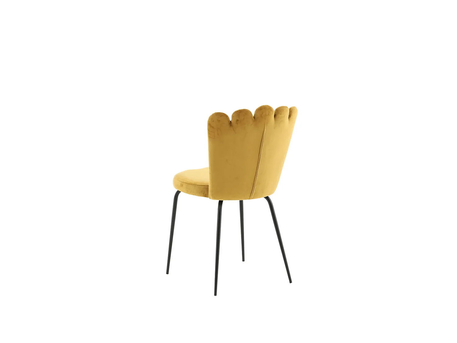 Limhamn Chaise de salle à manger en velours, jaune.