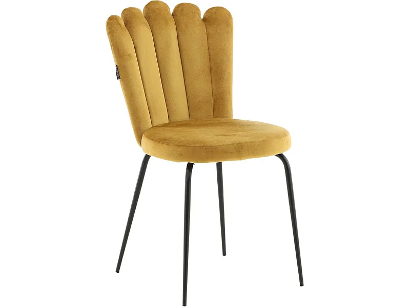 Chaise en velours et métal Limhamn