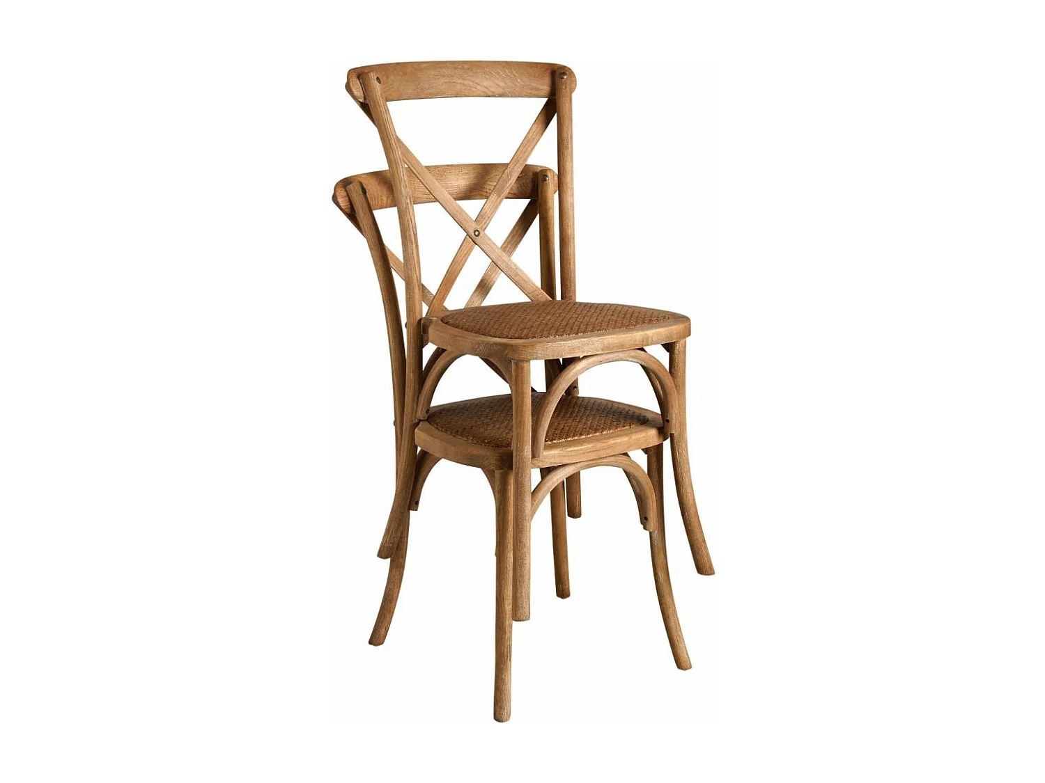 Chaise bistro en orme empilable unitaire