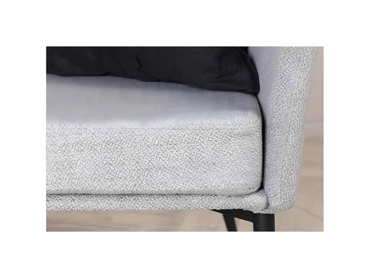 Fauteuil en Tissu "Fluffy" 70cm Gris