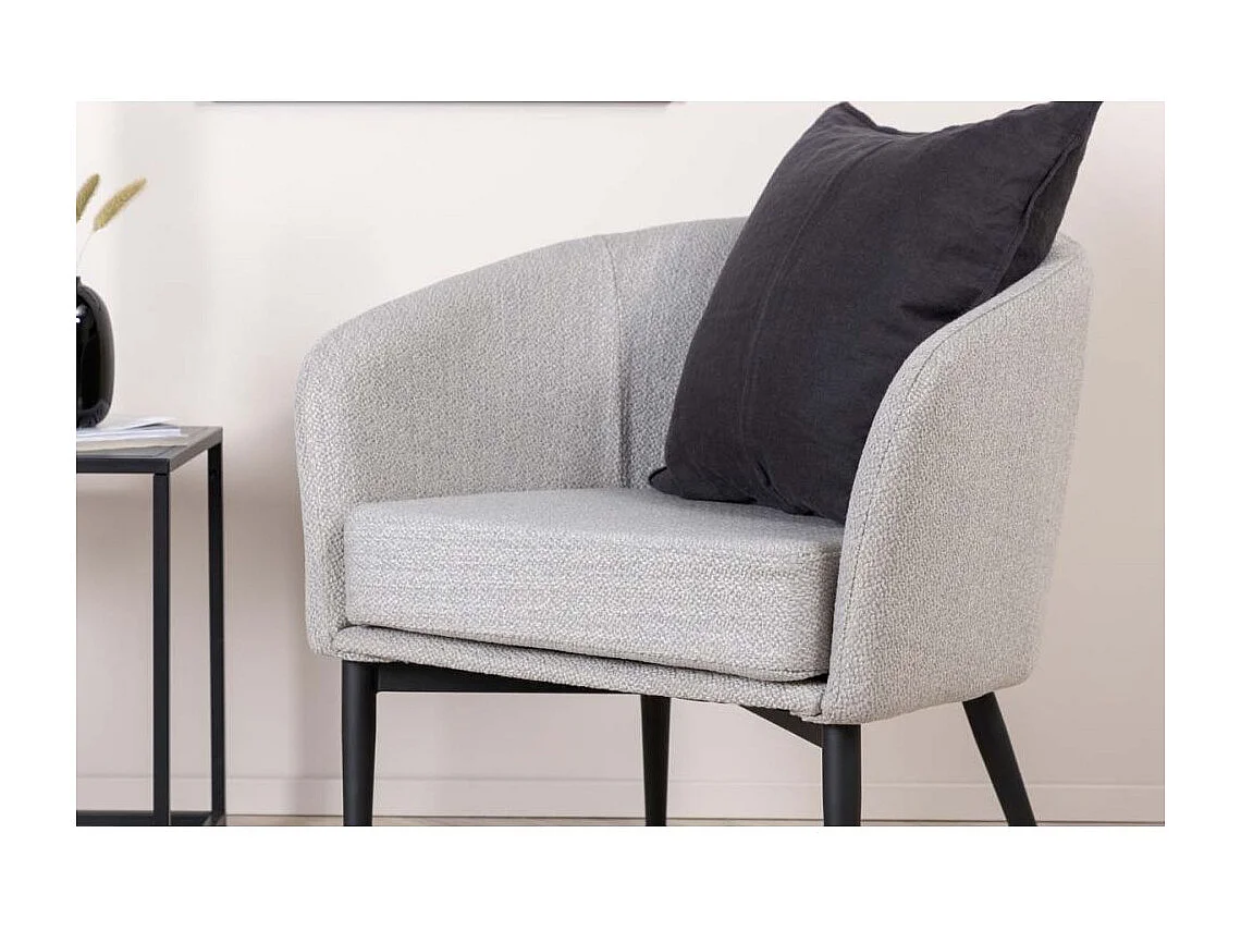 Fauteuil en Tissu "Fluffy" 70cm Gris