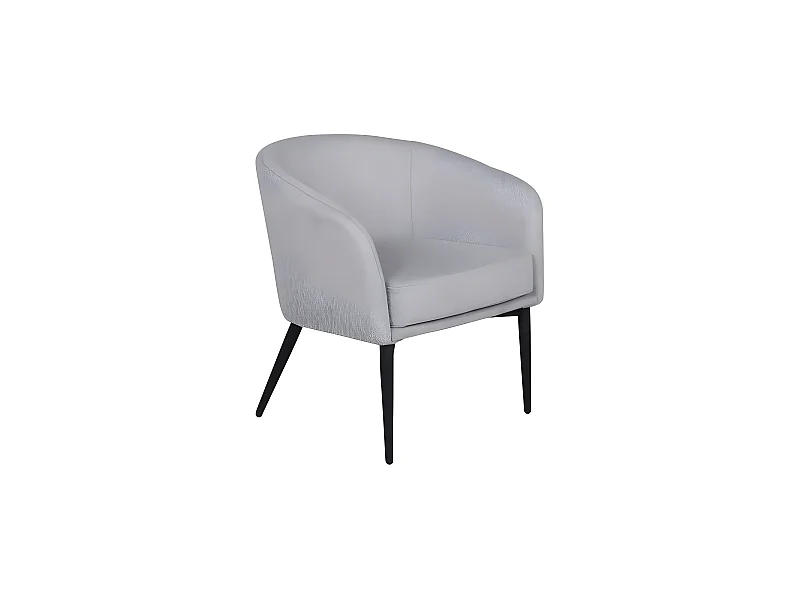 Fauteuil en Tissu "Fluffy" 70cm Gris