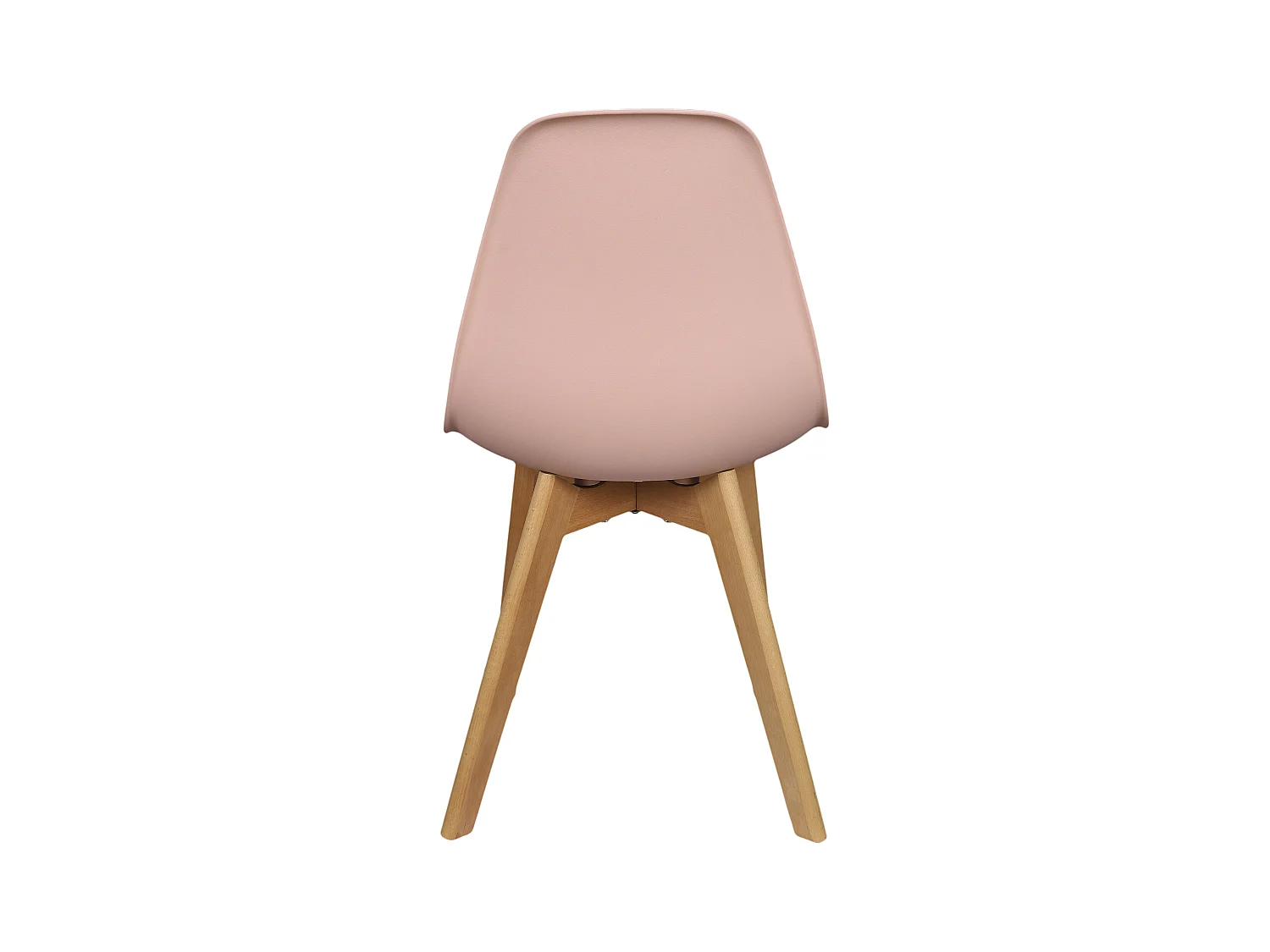 Chaise Scandinave Coque Rose Poudre - Lot De 4 Rose, Marron