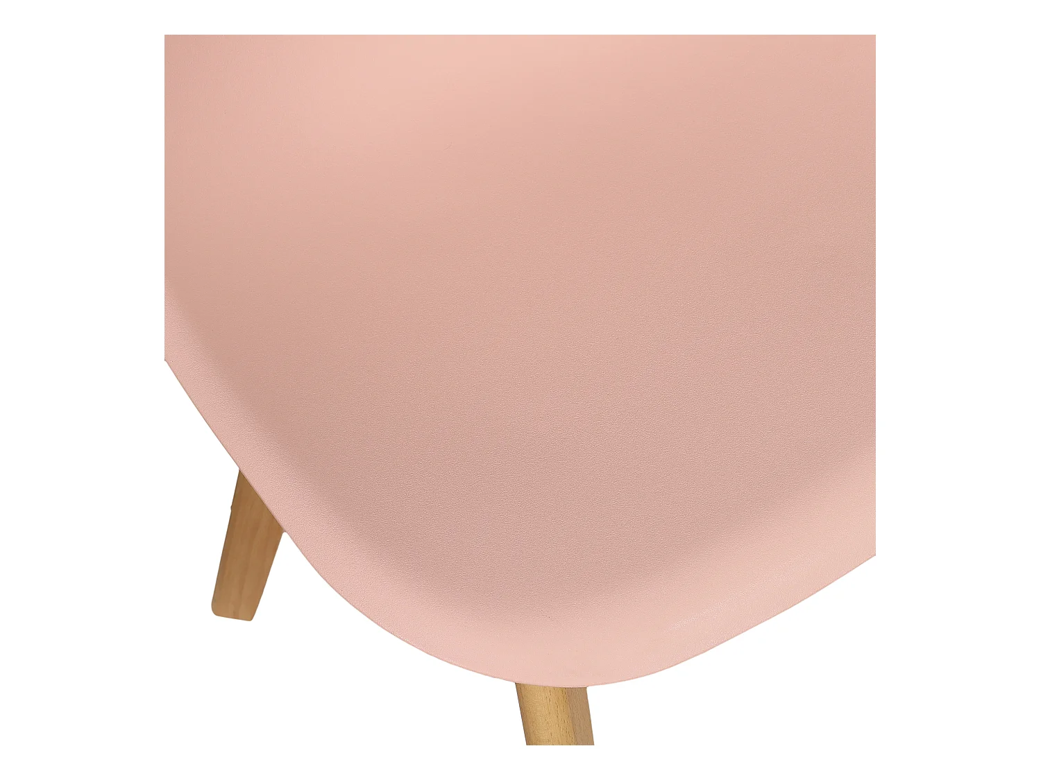 Chaise Scandinave Coque Rose Poudre - Lot De 4 Rose, Marron