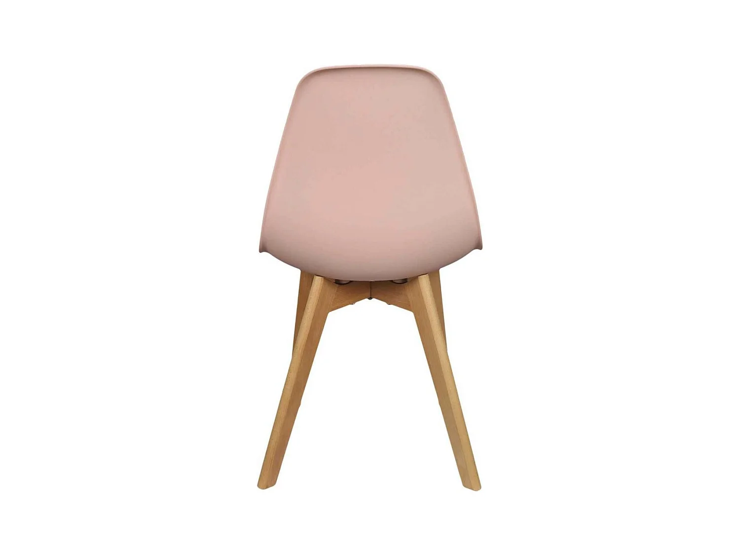 Chaise Scandinave Coque Rose Poudre - Lot De 4 Rose, Marron