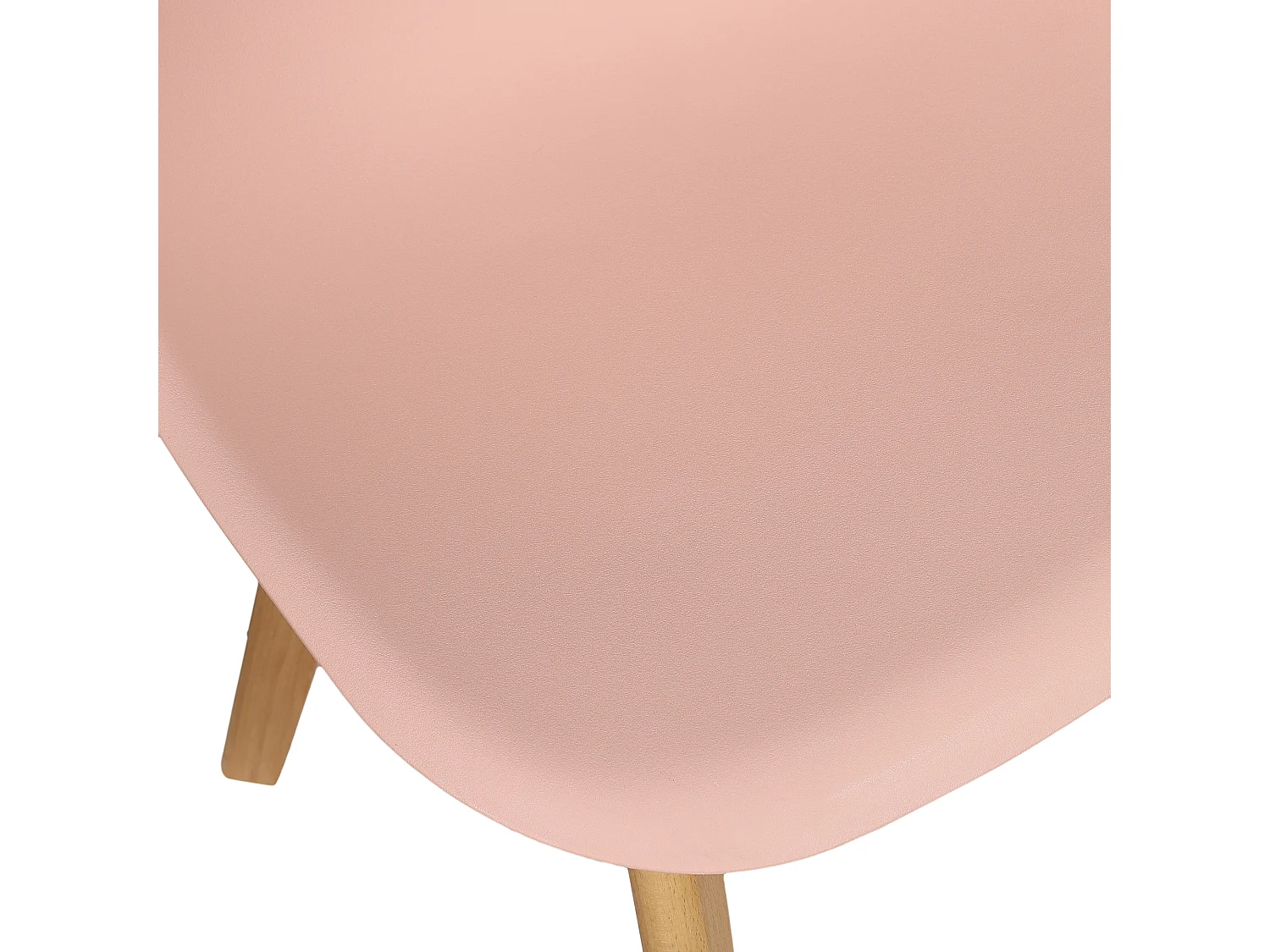 Chaise Scandinave Coque Rose Poudre - Lot De 4 Rose, Marron