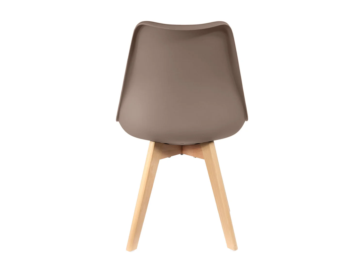 Chaise Scandinave Coque Rembourree Taupe - Lot De 4 Marron