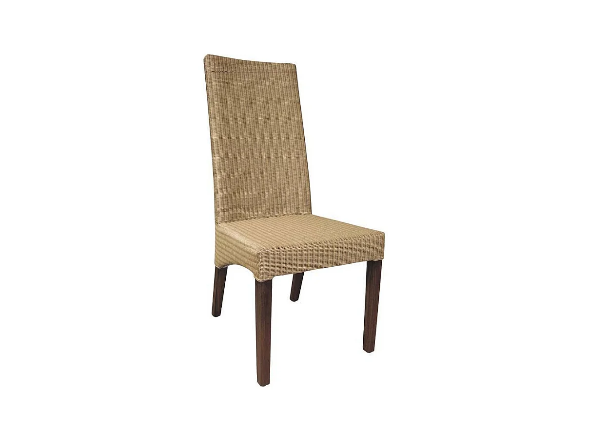 Chaise en loom et teck Simona