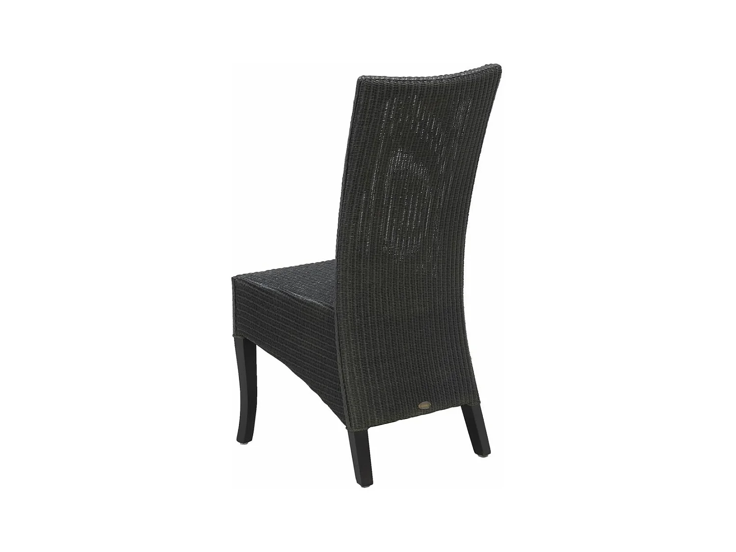Chaise en loom noir et acajou Adlon