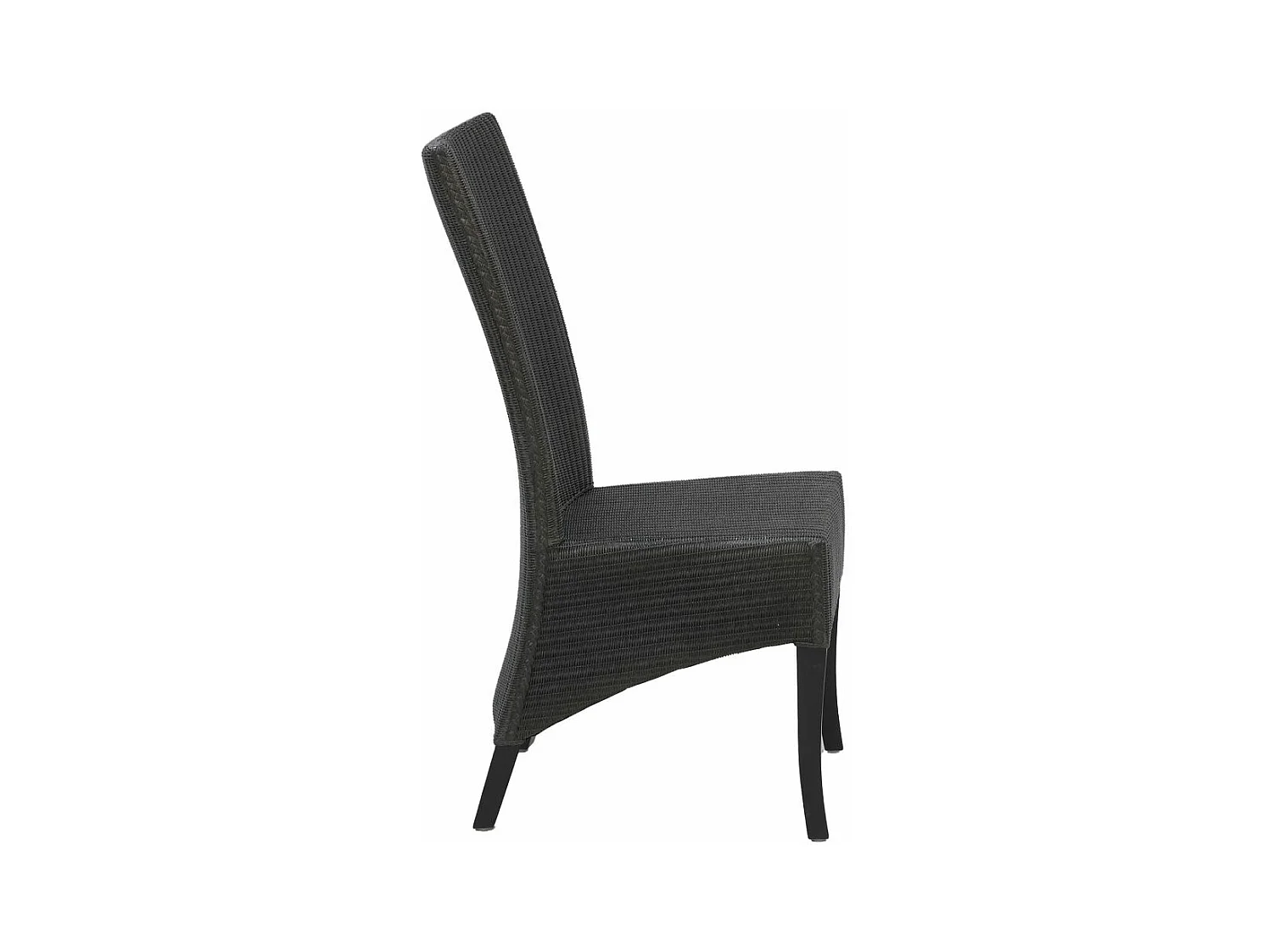 Chaise en loom noir et acajou Adlon