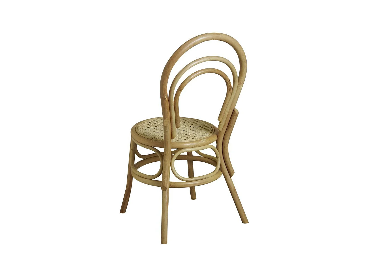 Chaise en rotin naturel et cannage