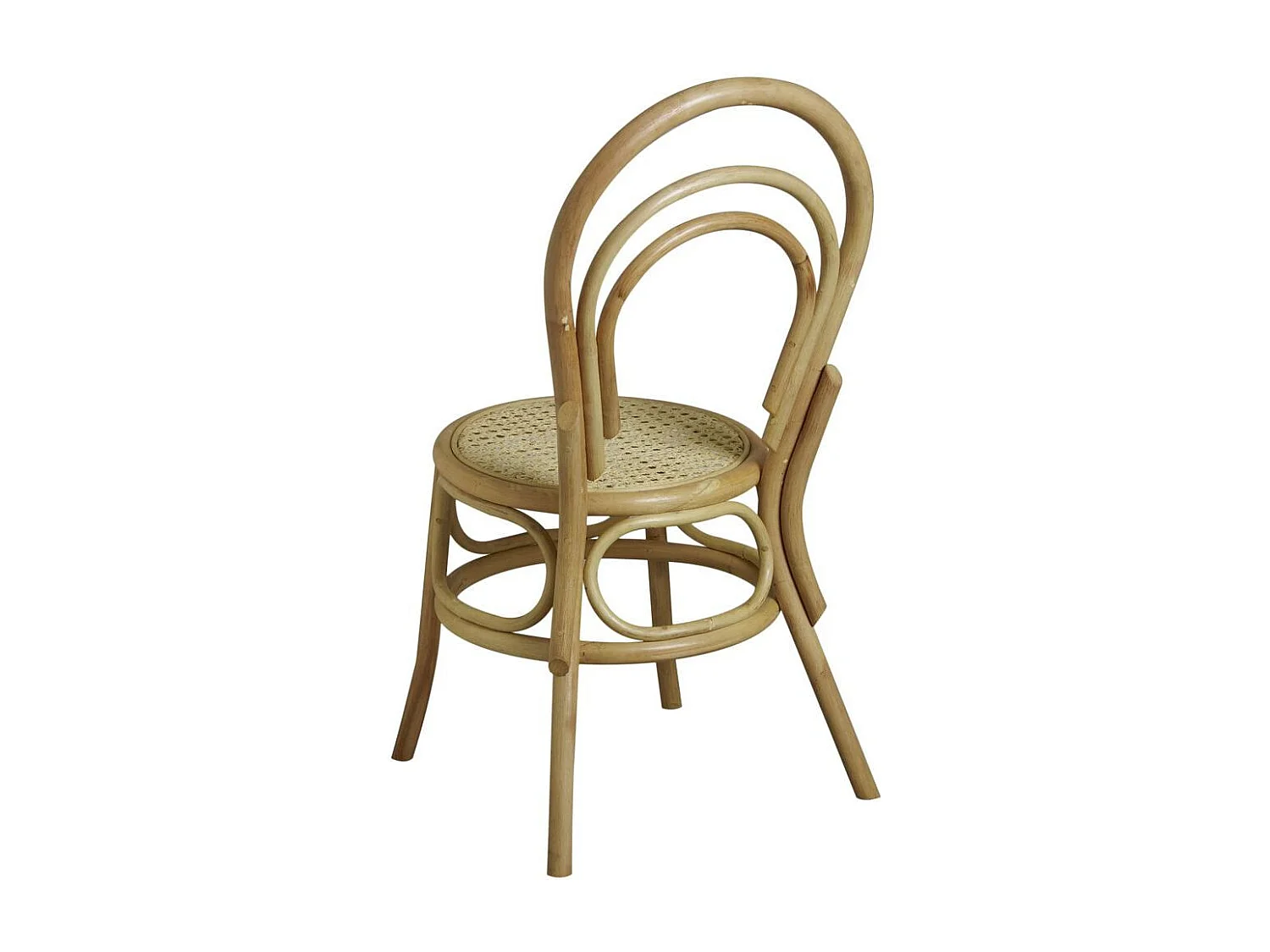 Chaise en rotin naturel et cannage