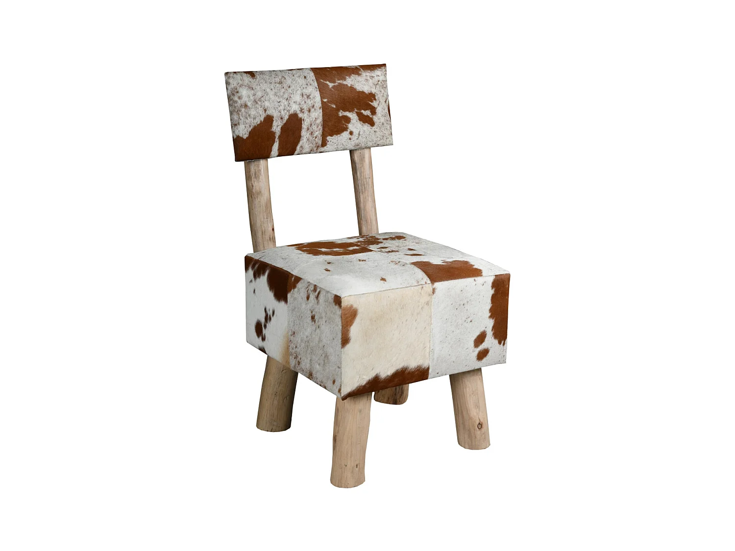 Chaise en peau de vache et eucalyptus