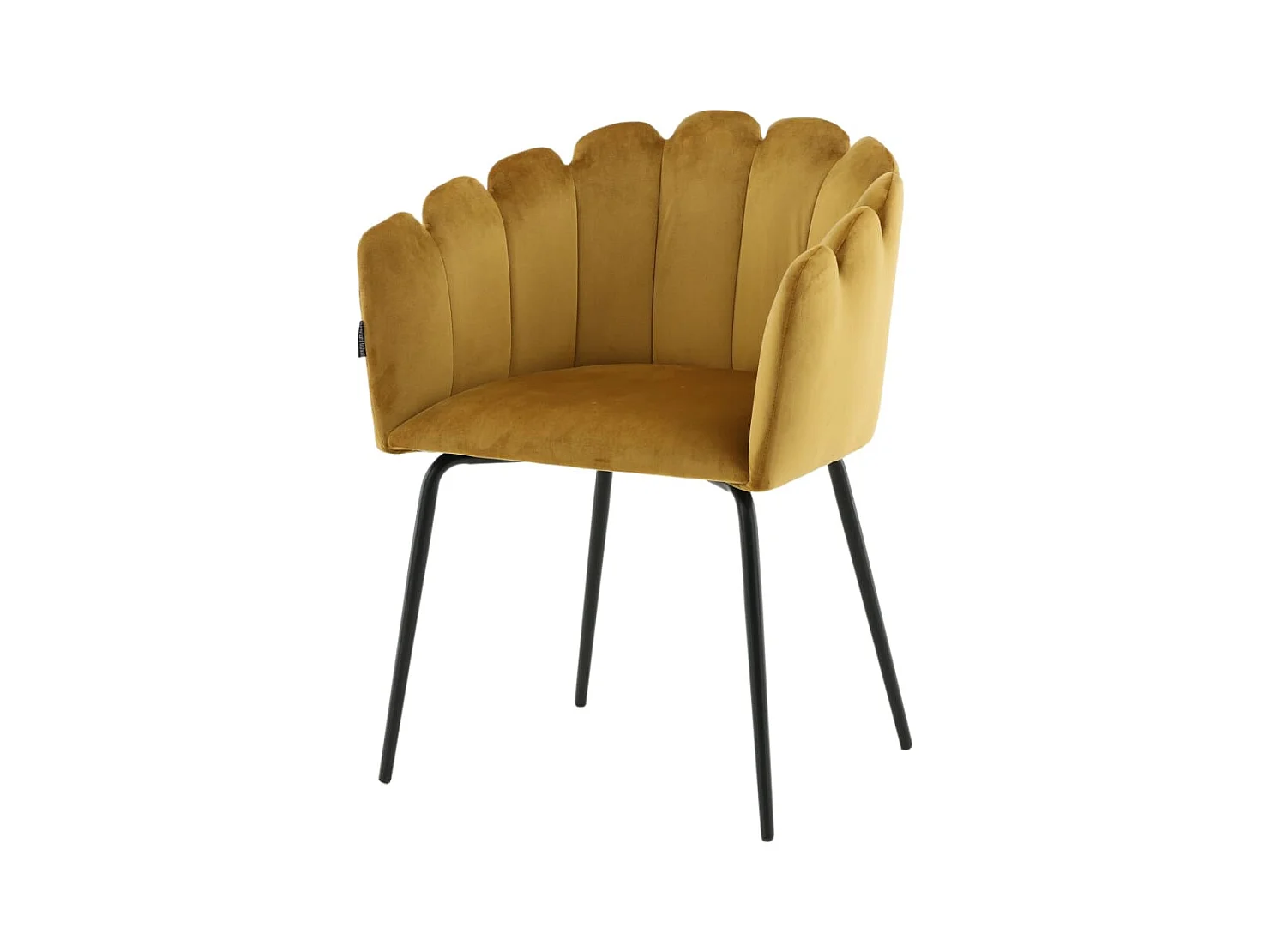 Chaise à dîner Limhamn Velours Noir et jaune