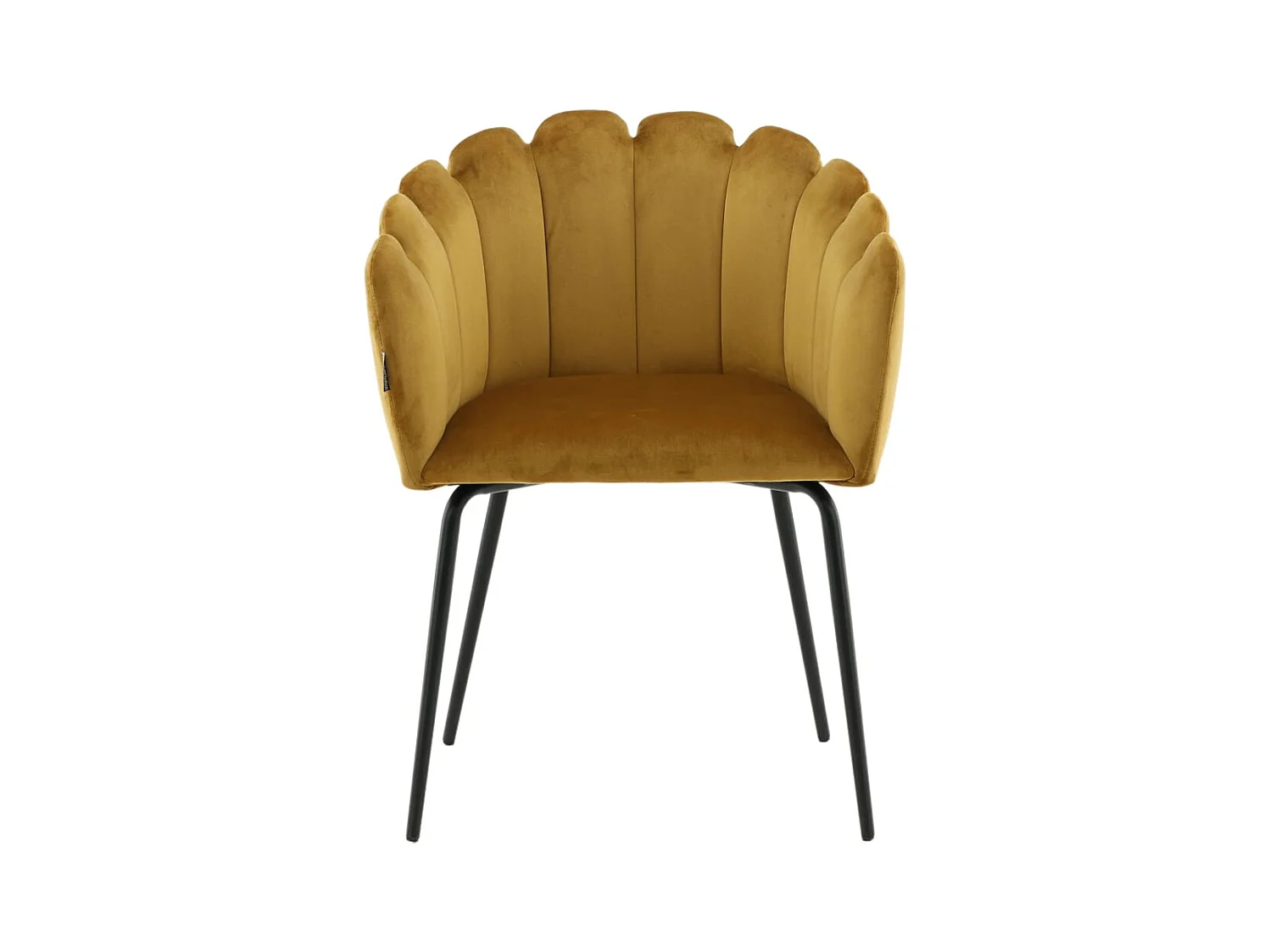 Chaise à dîner Limhamn Velours Noir et jaune