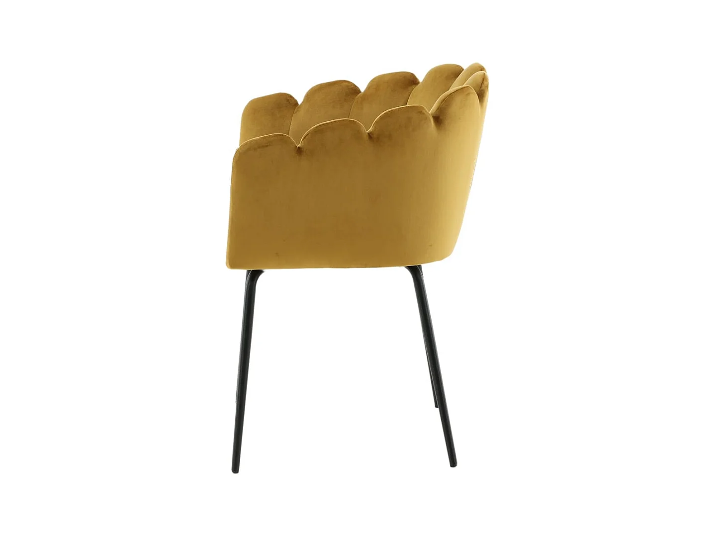 Chaise à dîner Limhamn Velours Noir et jaune