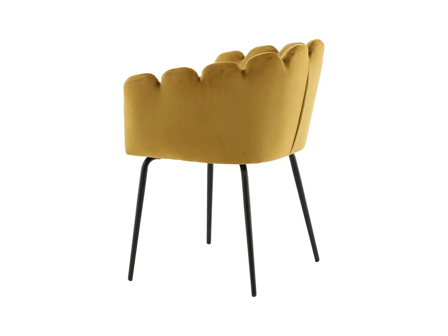 Chaise à dîner Limhamn Velours Noir et jaune