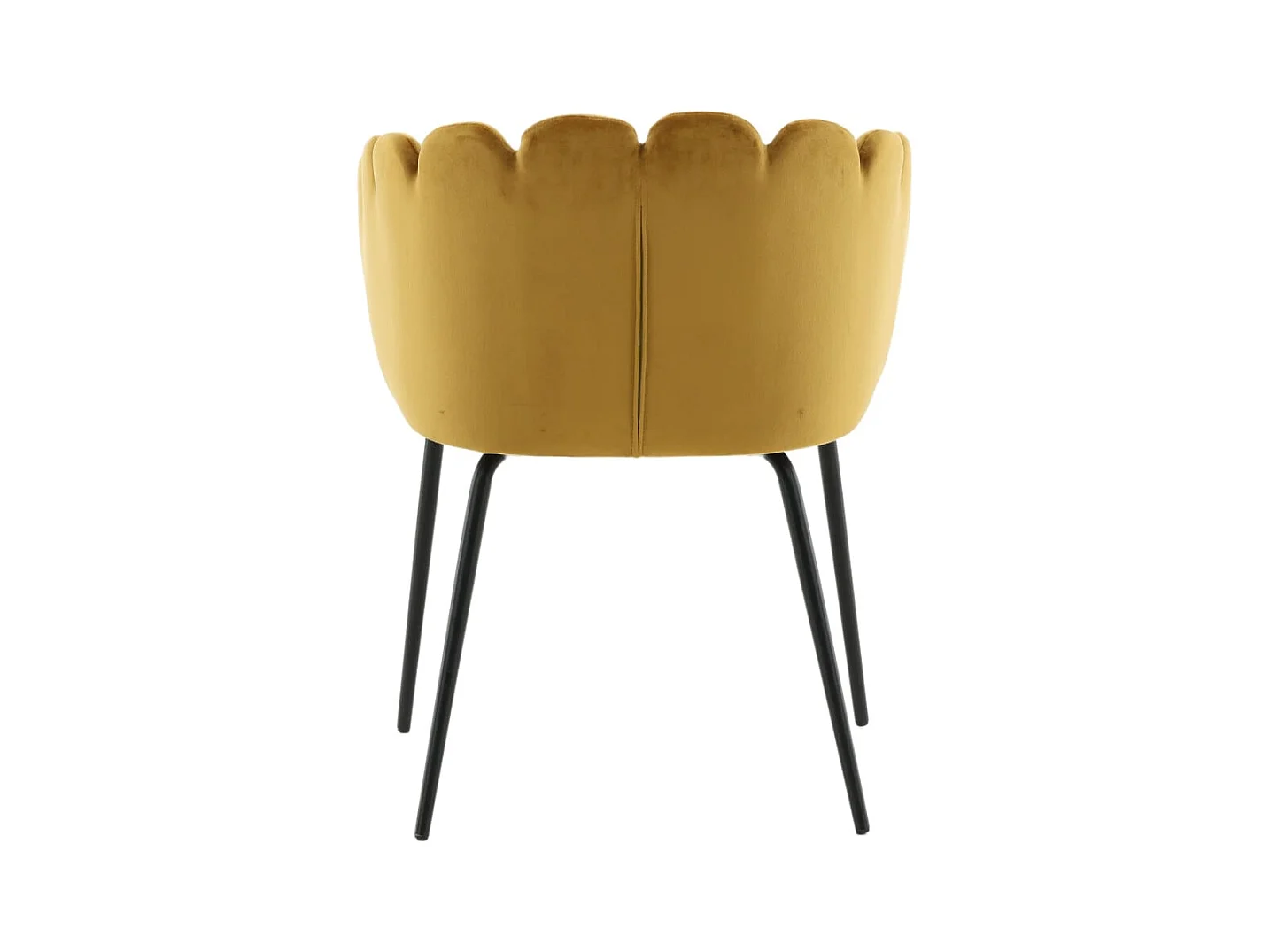 Chaise à dîner Limhamn Velours Noir et jaune