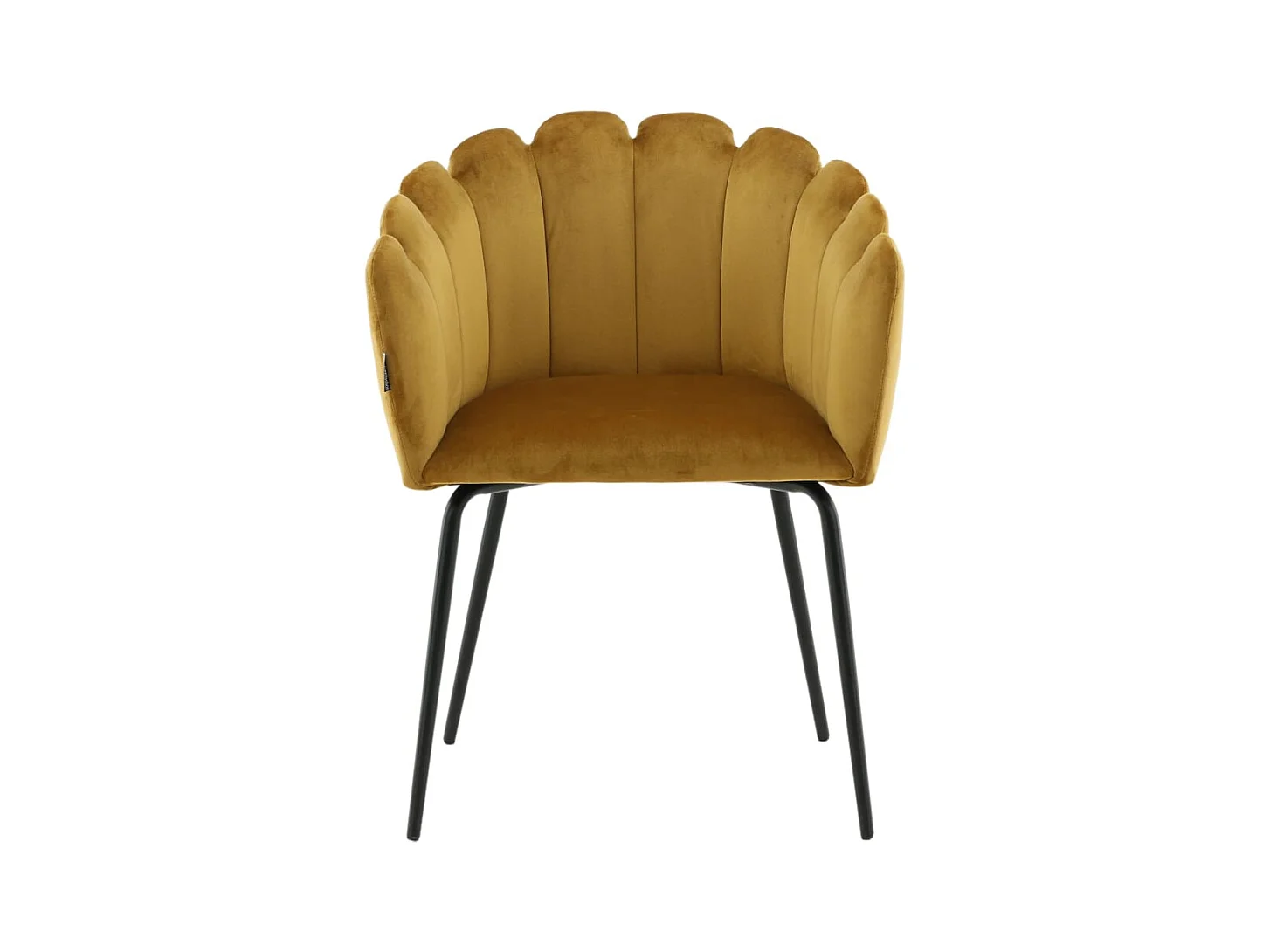 Chaise à dîner Limhamn Velours Noir et jaune