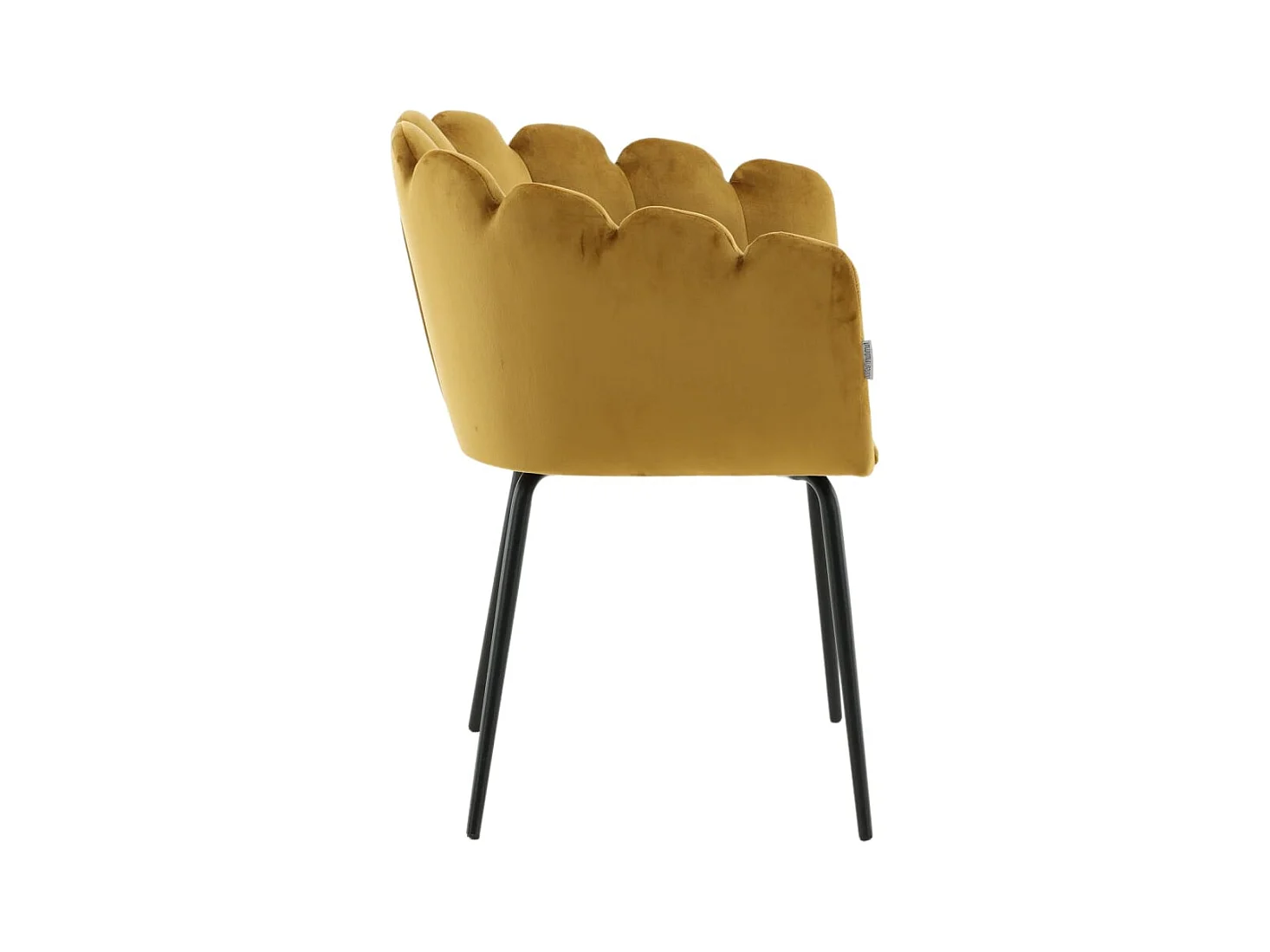 Chaise à dîner Limhamn Velours Noir et jaune