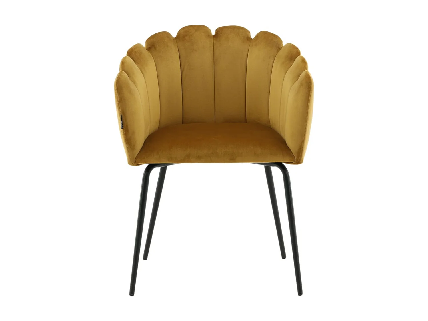 Chaise à dîner Limhamn Velours Noir et jaune