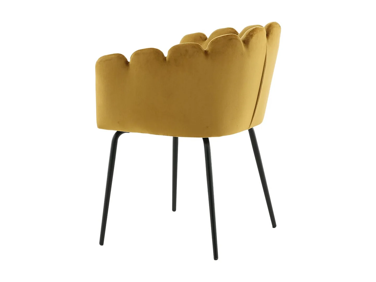 Chaise à dîner Limhamn Velours Noir et jaune