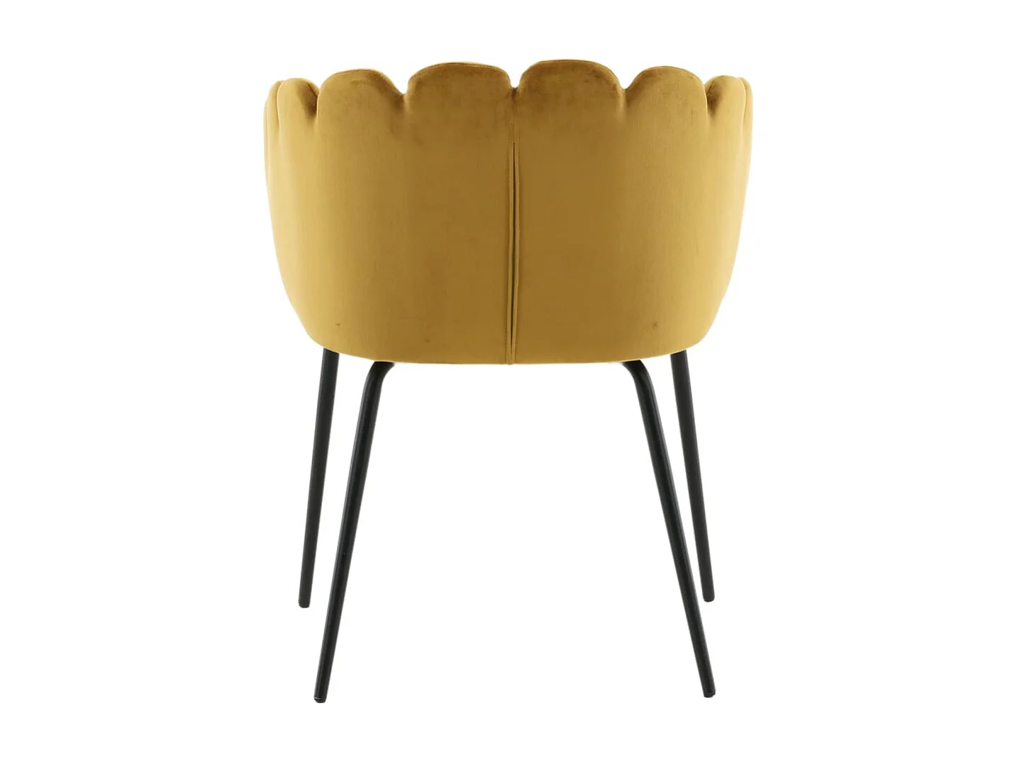 Chaise à dîner Limhamn Velours Noir et jaune