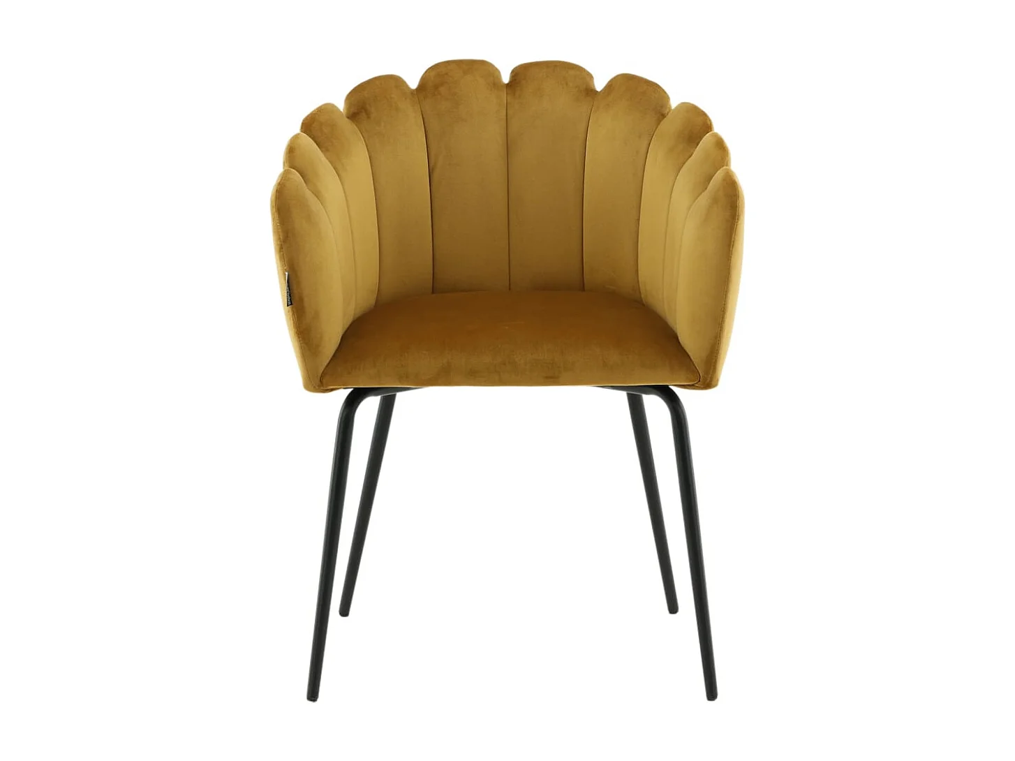 Chaise à dîner Limhamn Velours Noir et jaune