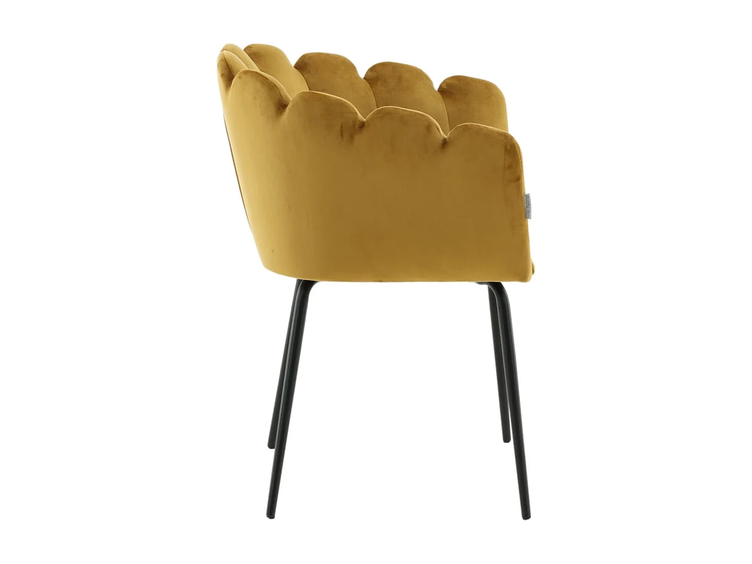 Chaise à dîner Limhamn Velours Noir et jaune