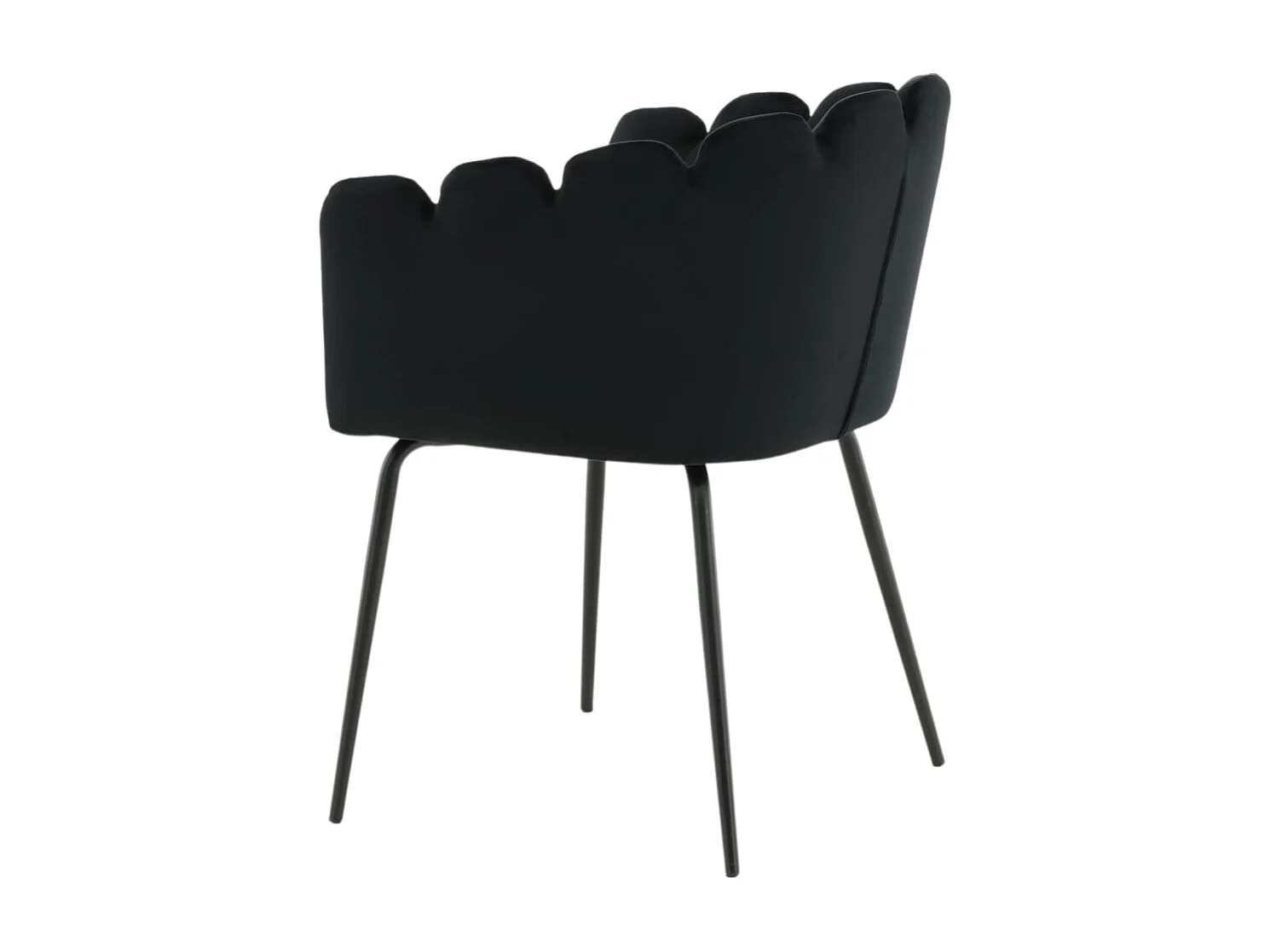 Chaise à dîner Limhamn Velours Noir