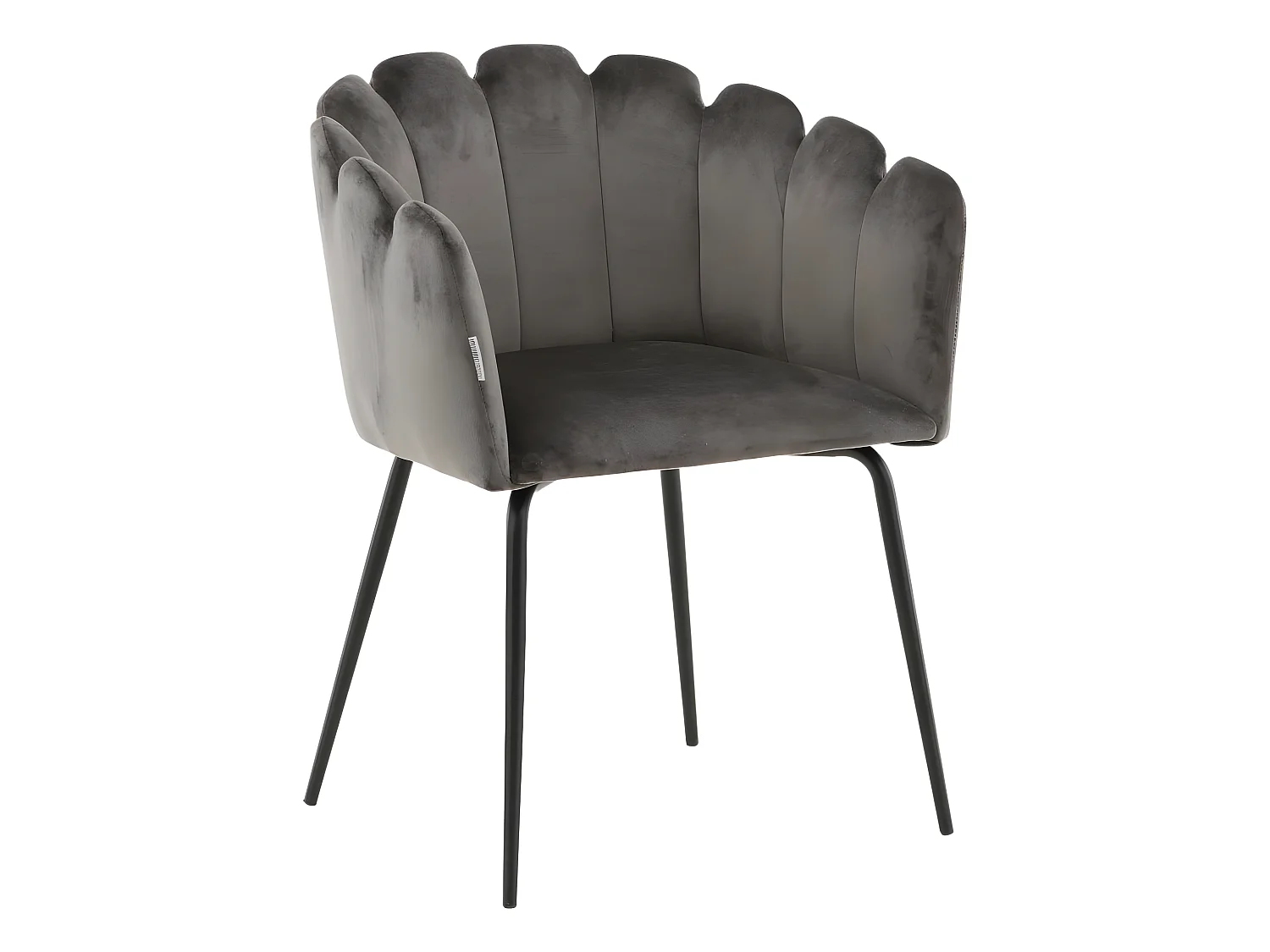Chaise à dîner Limhamn Velours Noir et gris