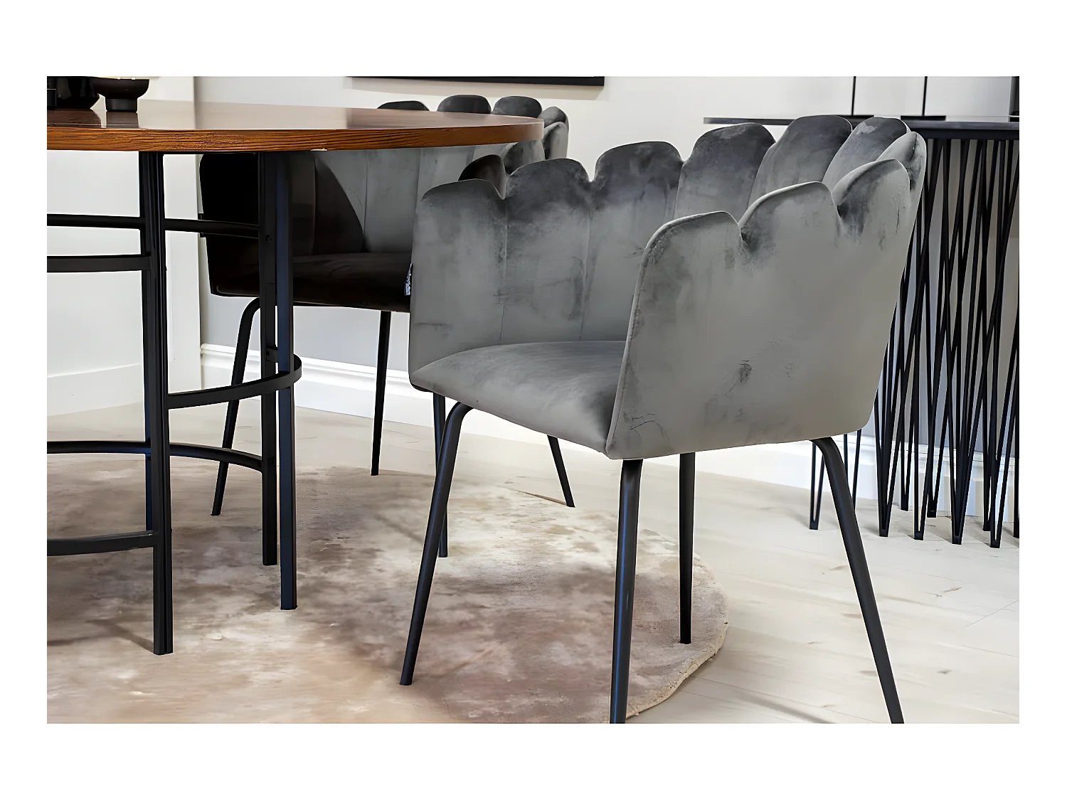 Sessel aus Samt und Metall Limhamn