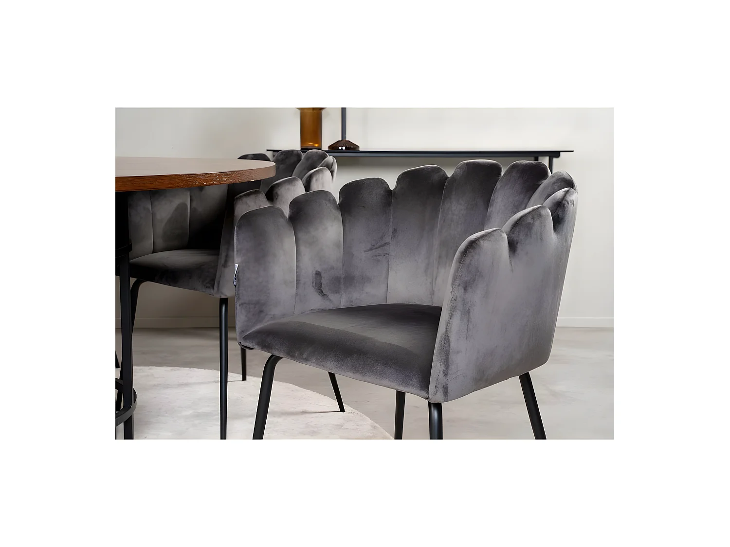 Sessel aus Samt und Metall Limhamn