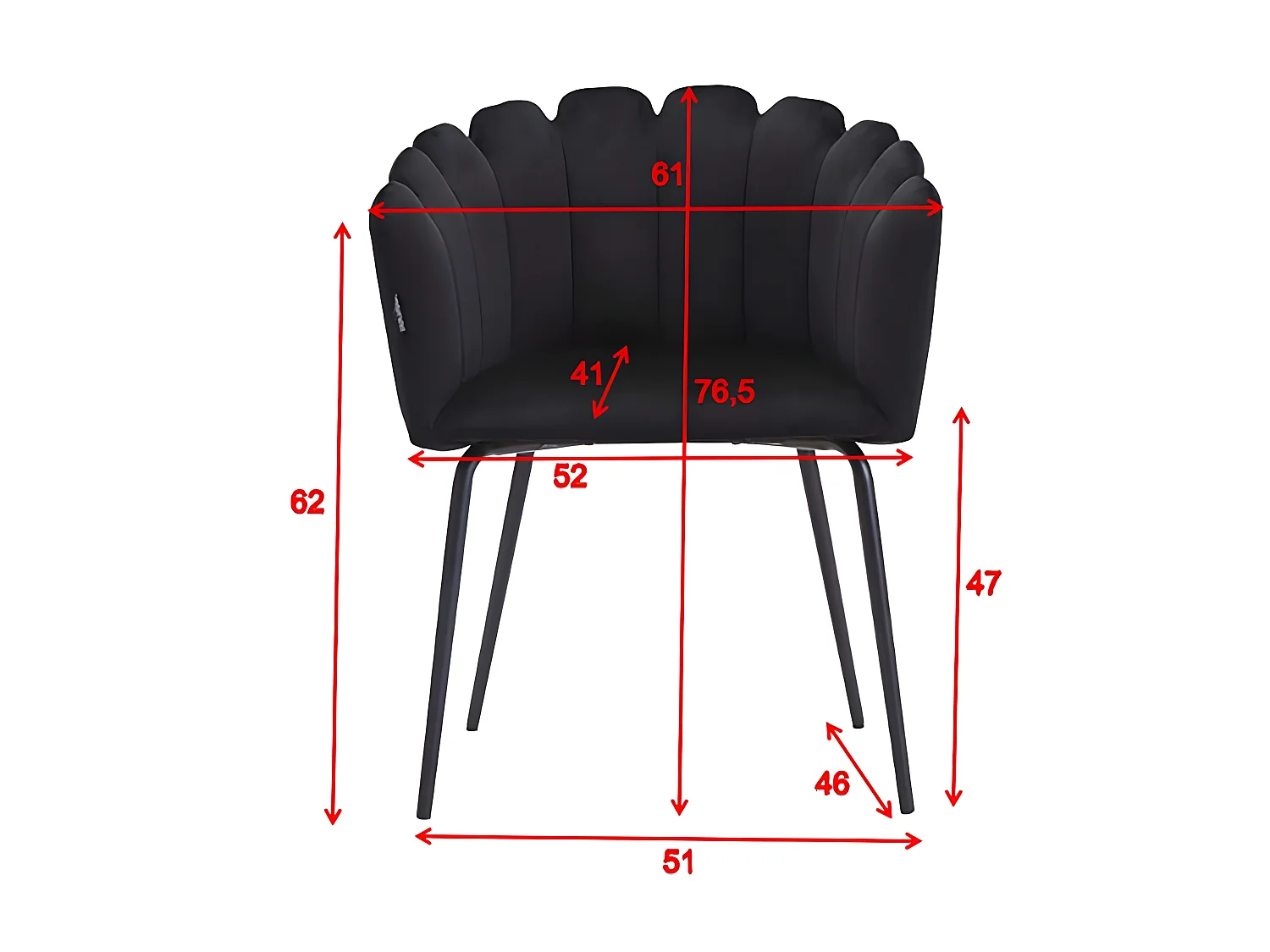Sessel aus Samt und Metall Limhamn