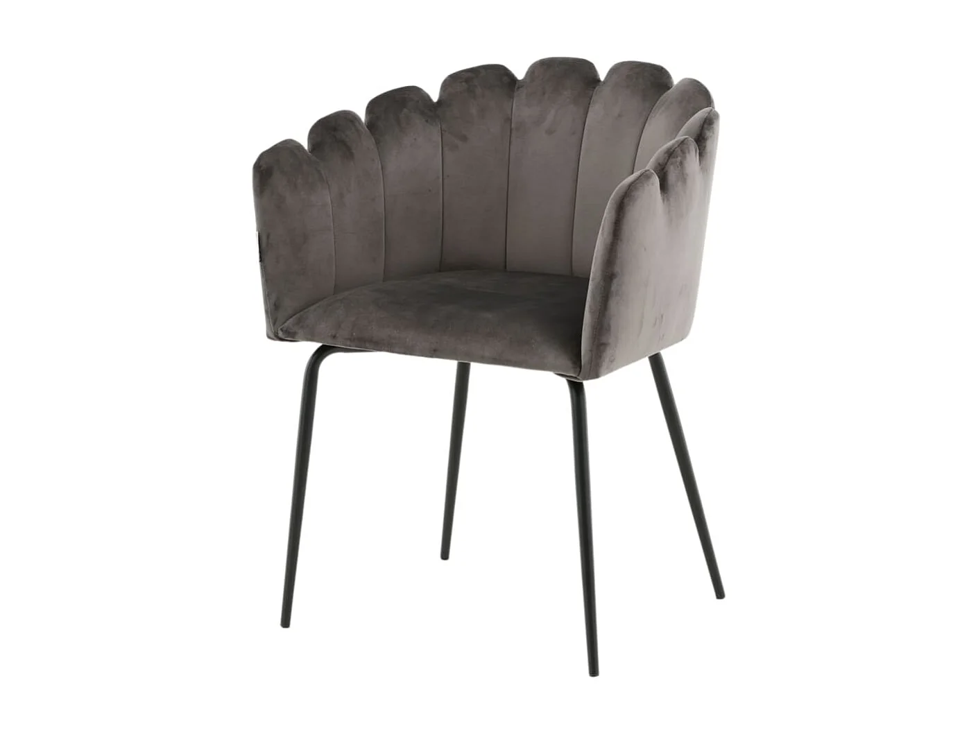 Limhamn eetkamerstoel met armleuningen, velours grijs.