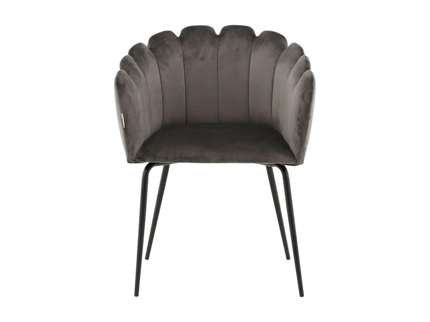 Limhamn eetkamerstoel met armleuningen, velours grijs.