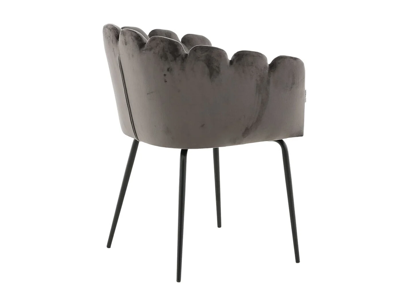 Limhamn eetkamerstoel met armleuningen, velours grijs.