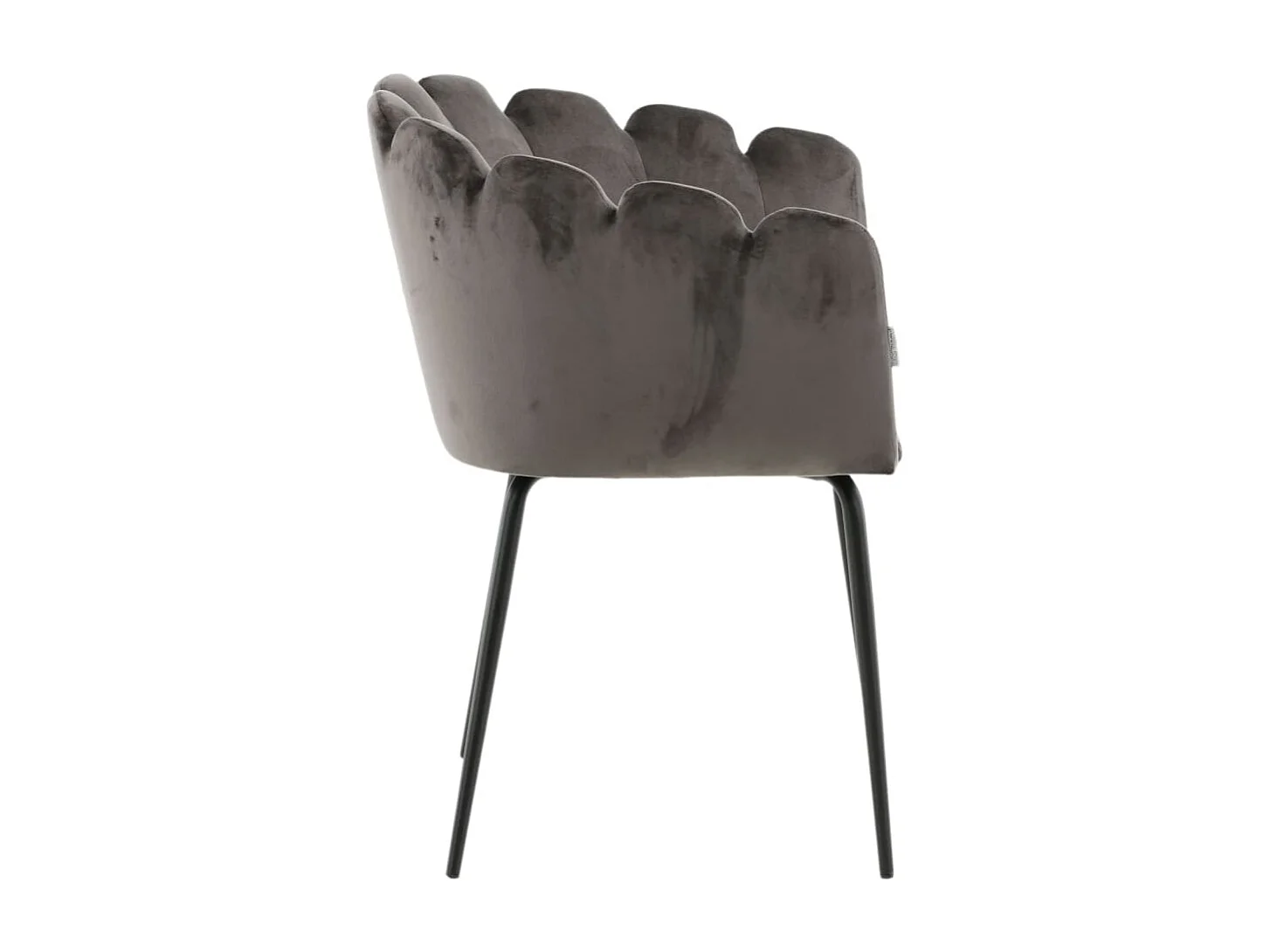 Limhamn eetkamerstoel met armleuningen, velours grijs.